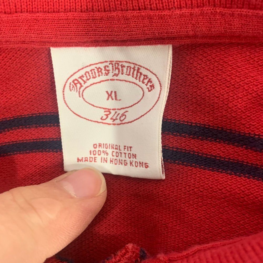 Brooks Brothers 346 Men's Short Sleeved Striped Polo Shirt Size XL - Picture 4 of 5